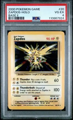 2000 Pokemon Zapdos Holo PSA 4 - Image 2