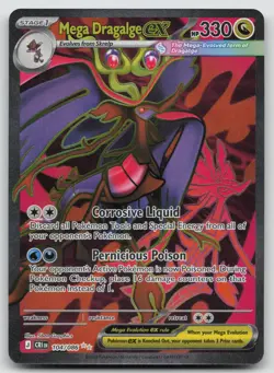 Mega Dragalge ex 104/086 Ultra Rare ME04: Chaos Rising Pokemon Near Mint - Image 1