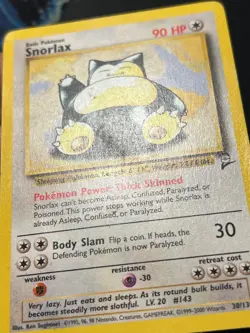 Snorlax 30/130 Base Set 2 Rare - WOTC Pokemon Card MP - Image 3