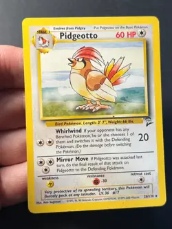 Pidgeotto 28/130 Rare Base Set 2 - Pokemon Card WOTC - LP - - Image 4