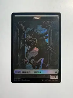 Treasure/Demon Double-Sided Token 17/7 MTG Battle for Baldur's Gate Foil - Image 1
