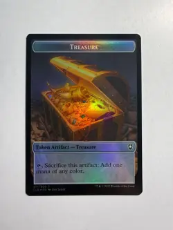 Treasure/Demon Double-Sided Token 17/7 MTG Battle for Baldur's Gate Foil - Image 2
