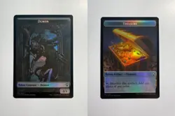 Treasure/Demon Double-Sided Token 17/7 MTG Battle for Baldur's Gate Foil - Image 3