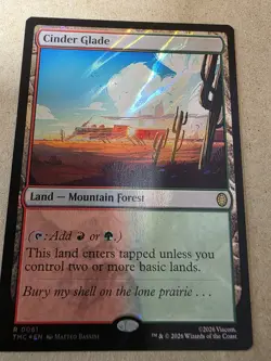 Cinder Glade - (Surge Foil) Commander: Teenage Mutant Ninja Turtles - Mtg - Image 1