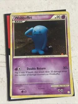 2010 Pokemon, Heartgold & Soulsilver, #13/123 Wobbuffet, Holo Rare - Image 1