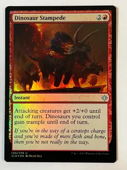 Dinosaur Stampede Ixalan Foil MTG NM - Image 1