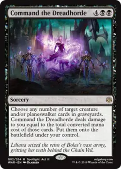 MTG Command the Dreadhorde - Foil, War of the Spark, Lightly Played, English - Image 1