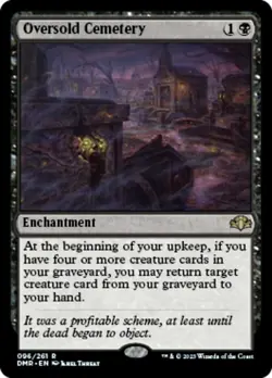 MTG Oversold Cemetery - Foil, Dominaria Remastered, Lightly Played, English - Image 1