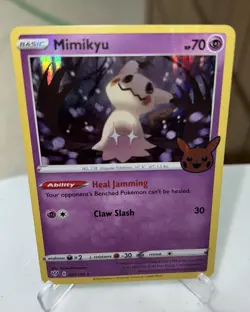 Mimikyu 81/189 Holographic Rare Promo Darkness Ablaze Pokemon TCG Picachu Stamp - Image 1