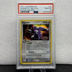 PSA 10 - VIGOROTH POWER KEEPERS REV HOLO #41 - 2007 Pokemon Ex - POP 5 - Image 1