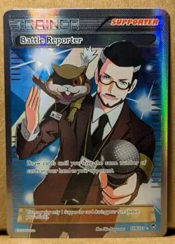 Battle Reporter (109 Full Art) 109/111 XY-Furious Fists Holo Pokemon TCG - LP - Image 1