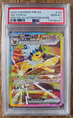 PSA 10 Jolteon ex SIR 153/131 Prismatic Evolutions Special Illustration Pokemon - Image 1