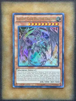 Yugioh Ancient Gear Reactor Dragon SR03-EN001 Ultra Rare 1st Ed LP - Image 1