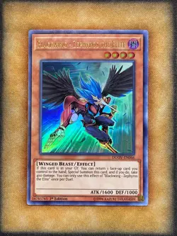 Yugioh Blackwing - Zephyros the Elite DUOV-EN066 Ultra Rare 1st Ed NM - Image 1