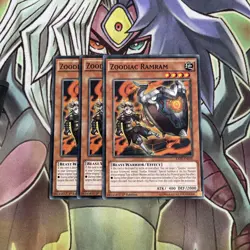 RATE-EN018 x3 Zoodiac Ramram Common Excellent Condition Yugioh - Image 1
