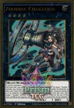 1st ed Zoodiac Chakanine premium gold rare MAGO-EN037 Yugioh - Image 1