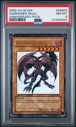 Yugioh Summoned Skull Anniversary Pack YAP1-EN003 PSA 8 NM-MT - Image 1