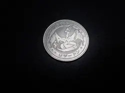 Pokemon Card Meiji Promo Battle Metal Coin Charizard #5679 PLAY - Image 1
