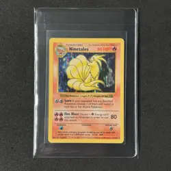 1999 Pokemon SHADOWLESS Ninetales 12/102 Holo Base Set Rare Card WOTC Vintage NM - Image 1