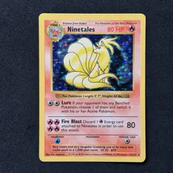 1999 Pokemon SHADOWLESS Ninetales 12/102 Holo Base Set Rare Card WOTC Vintage NM - Image 4