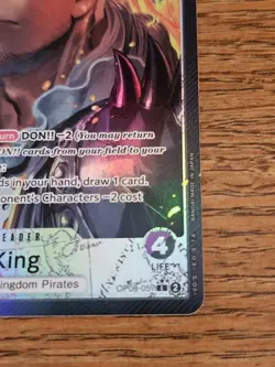 One Piece Card Game King OP08-057 L Leader Alternate Art Parallel - Image 4