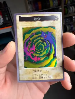 YuGiOh Bandai 1998 Super Rare No 48 Fusion Polymerization Japanese - Image 1