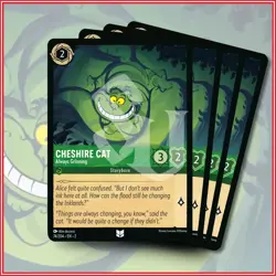 Disney Lorcana TCG: CHESHIRE CAT Grinning x4 Rise of the Floodborn Uncommon - Image 1