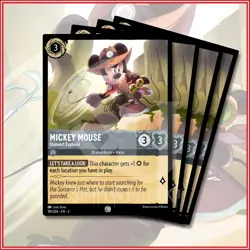 Disney Lorcana TCG: MICKEY MOUSE - STALWART EXPLORE x4 Into the Inklands 181/204 - Image 1