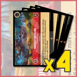 Disney Lorcana TCG: SNUGGLY DUCKLING - DISREPUTABLE PUB x4 Ursula's Return Rare - Image 1