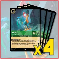 Disney Lorcana TCG: Heihei Bumbling Rooster 75/204 x4 Uncommon - Image 1