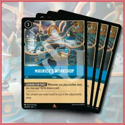 Disney Lorcana TCG: MAURICE'S WORKSHOP x4 | Rare *IN STOCK* - Image 1