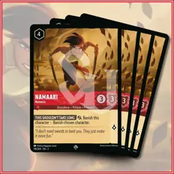 Disney Lorcana TCG: NAMAARI Nemesis x4 Super Rare Rise of the Floodborn - Image 1