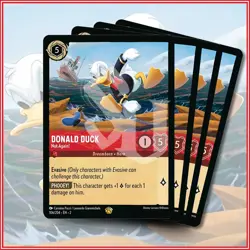 Disney Lorcana TCG: DONALD DUCK Not Again! x4 Rise of the Floodborn Legendary - Image 1