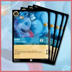 Disney Lorcana TCG: GENIE - CRAMPED IN THE LAMP x4 Uncommon Into The Inklands - Image 1