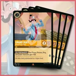 Disney Lorcana TCG: GRAND DUKE Advisor to the King x4 Rise of the Floodborn Rare - Image 1