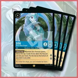 Disney Lorcana TCG: SISU Divine Water Dragon x4 Rise of the Floodborn Legendary - Image 1