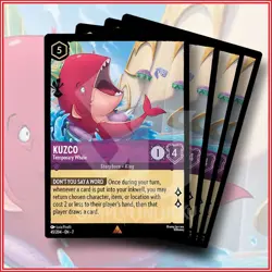 Disney Lorcana: Kuzco Temporary Whale 45/204 Rare Archazia's Island x4 - Image 1