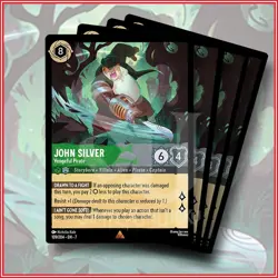 Disney Lorcana: John Silver Vengeful Pirate 109/204 Rare Archazia's Island x4 - Image 1