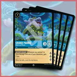 Disney Lorcana TCG: GRAND PABBIE Oldest and Wisest x4 SR Rise of the Floodborn - Image 1