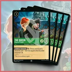 Disney Lorcana TCG: THE QUEEN Disguised Peddler x4 SR Rise of the Floodborn - Image 1