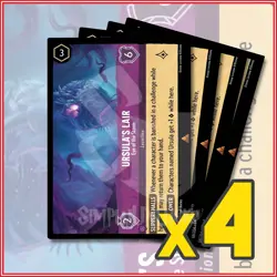 Disney Lorcana TCG: URSULA'S LAIR - EYE OF THE STORM x4 Ursula's Return Rare - Image 1