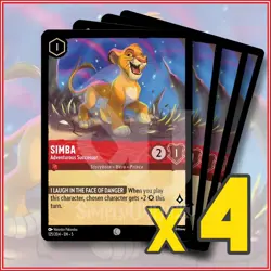 Disney Lorcana: 2024 Simba Adventurous Successor 125/204 x4 | Common - Image 1