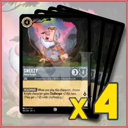Disney Lorcana: 2024 Sneezy Noisy Knight 180/204 x4 | Common - Image 1