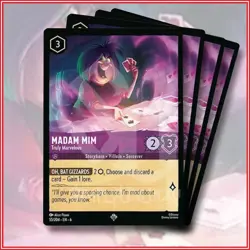 Disney Lorcana Madam Mim - Truly Marvelous 55/204 x4 | Super Rare Azurite Sea - Image 1