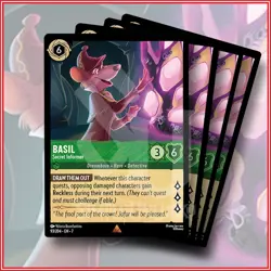 Disney Lorcana: Basil Secret Informer 93/204 Rare Archazia's Island x4 - Image 1
