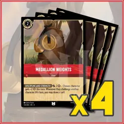 Disney Lorcana TCG: Medallion Weights 132/204 x4 Uncommon - Image 1