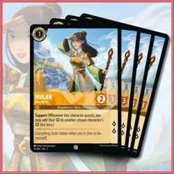 Disney Lorcana TCG: MULAN Free Spirit x4 | Rise of the Floodborn Common - Image 1