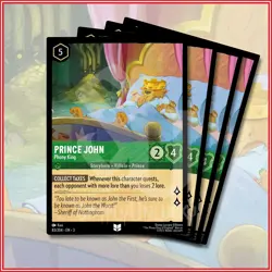 Disney Lorcana TCG: PRINCE JOHN - PHONY KING x4 Uncommon 83/204 - Image 1