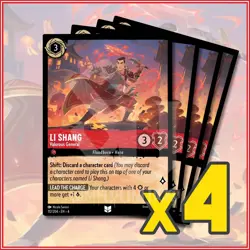 Disney Lorcana TCG: Li Shang Valorous General 112/204 x4 Uncommon - Image 1