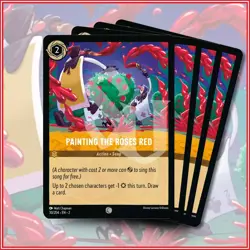Disney Lorcana TCG: PAINTING THE ROSES RED x4 | Rise of the Floodborn Common - Image 1